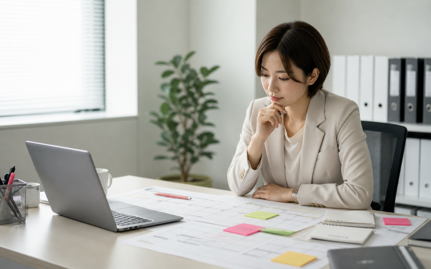 社内ウェルネス施策を計画する人事担当者